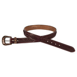 Pool's unisex western belt basket tolled with copper zinc buckle