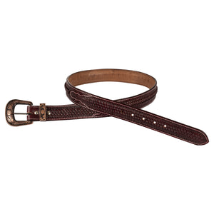 Pool's unisex western belt basket tolled with copper zinc buckle
