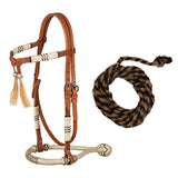 Pool's bosal bridle with horsehair reins