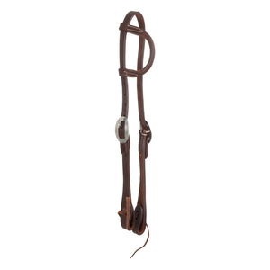Lakota one ear leather headstall