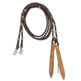 Lakota nylon reins with leather flap RE00099