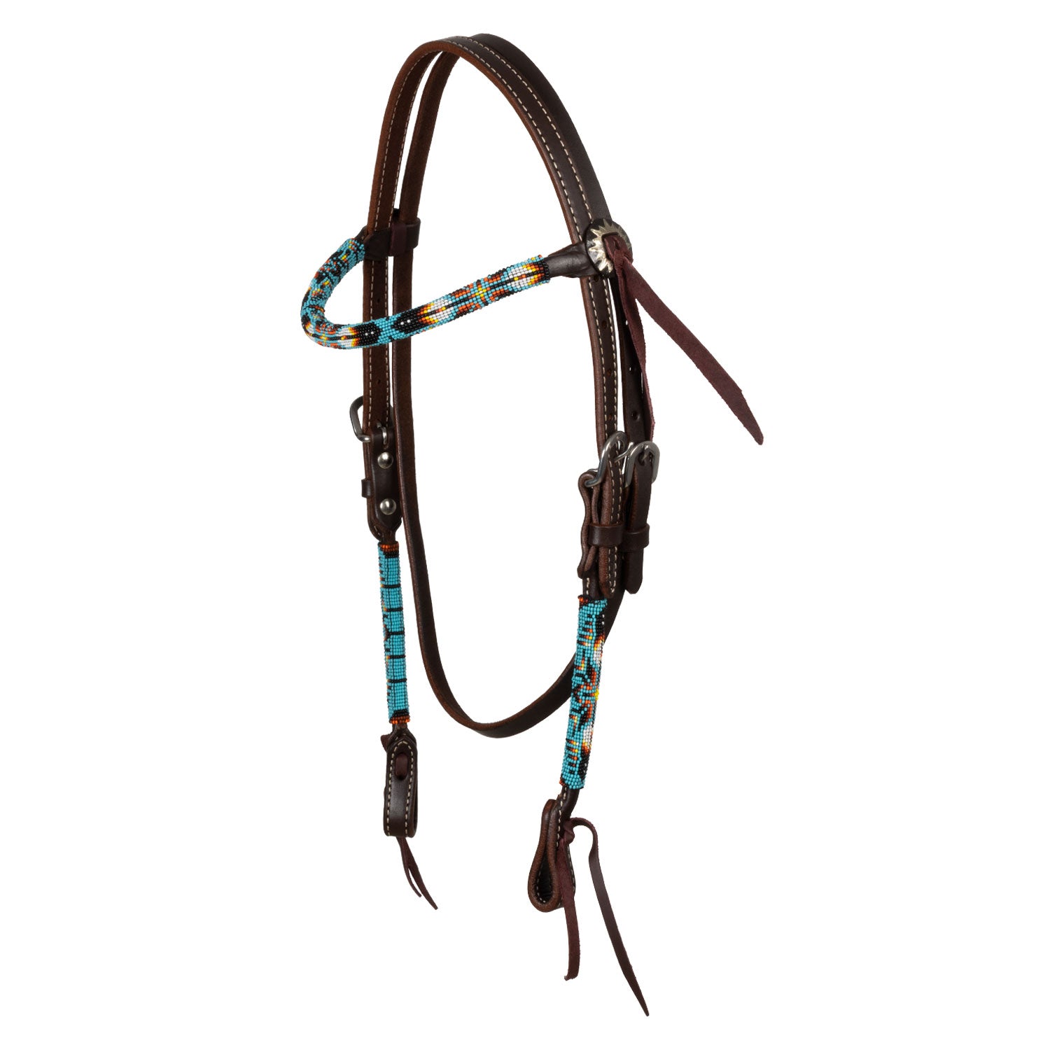 Pool's nanajo sky beaded oiled western bridle
