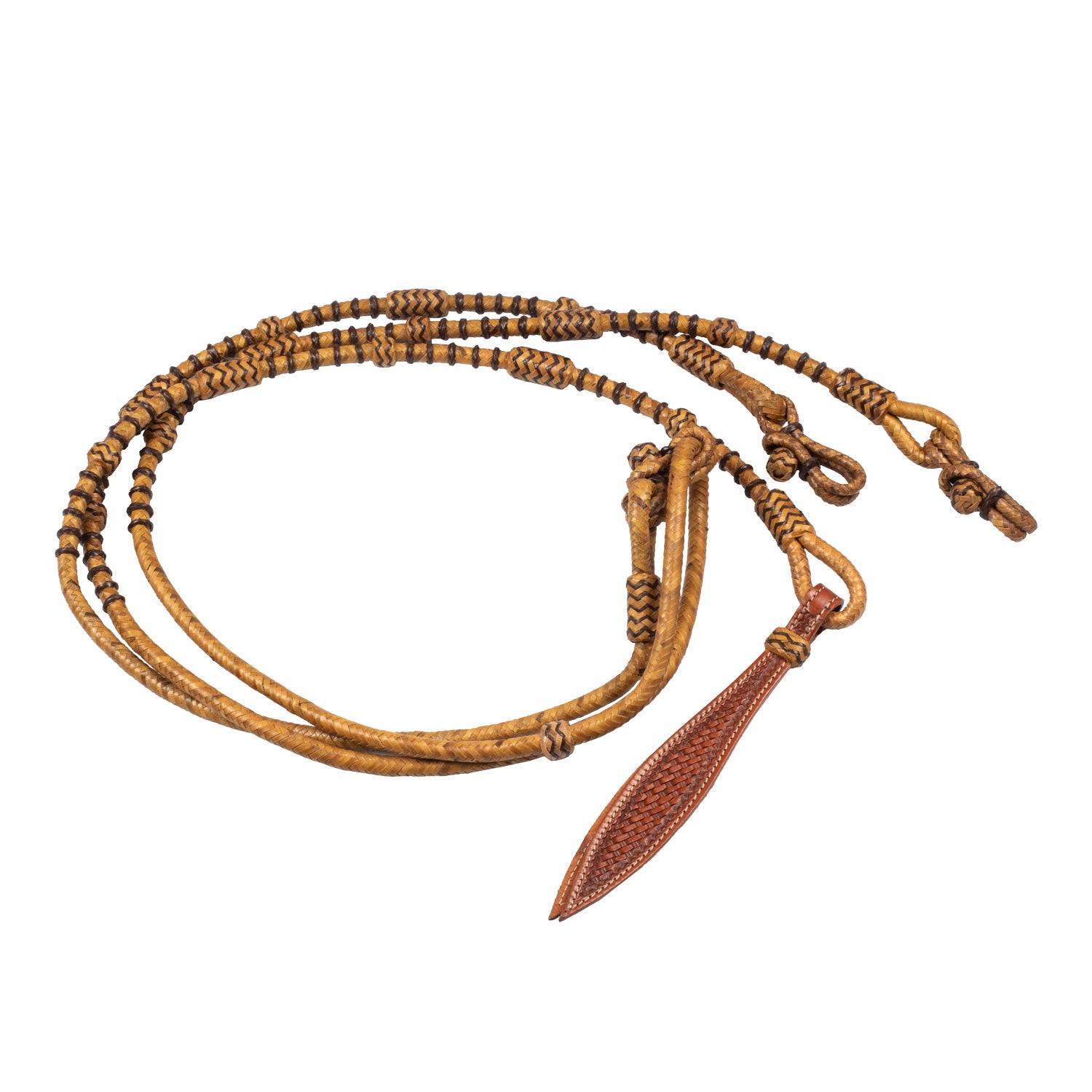 Pool's raw braided leather western reins