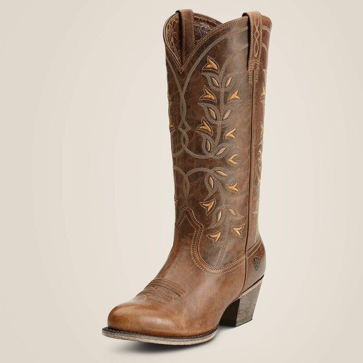 Ariat desert holly almond toe western boot for ladies