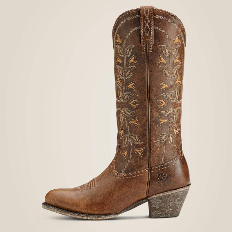 Ariat desert holly almond toe western boot for ladies