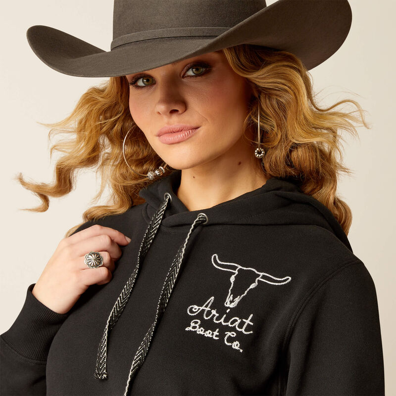 Ariat steer stitch hoodie for ladies