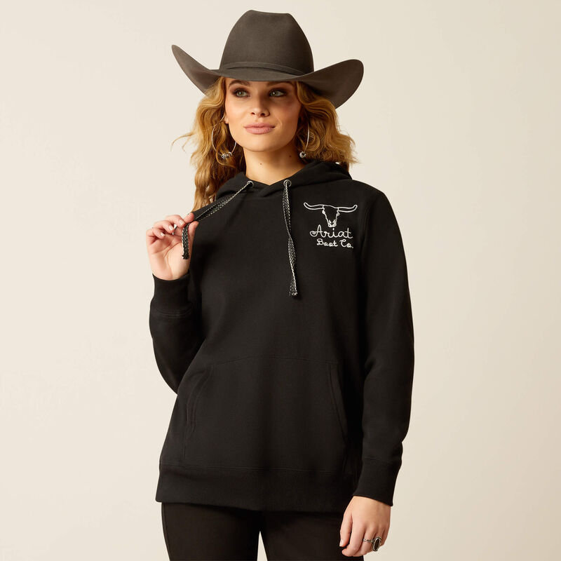 Ariat steer stitch hoodie for ladies