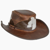 American hat makers Pinto | Leather Cowboy Hat with Calf Accents