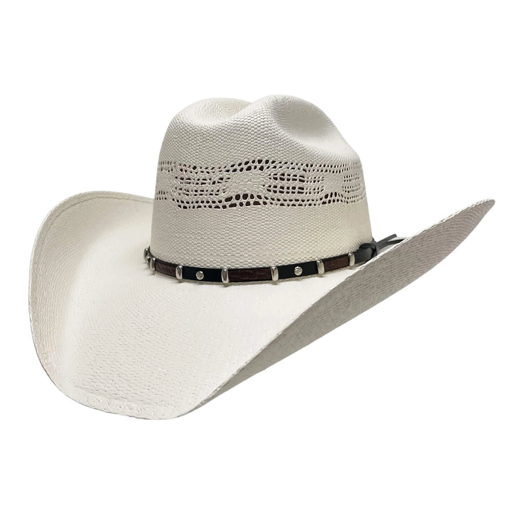 American hat makers Montana | Mens Straw Cowboy Hat with Western Hat Band