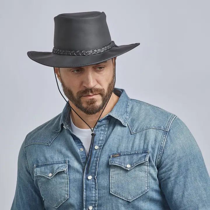American hat makers Crusher | Crushable Leather Outback Hat