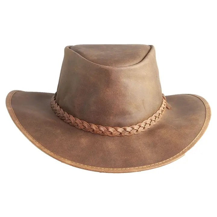 American hat makers Crusher | Crushable Leather Outback Hat