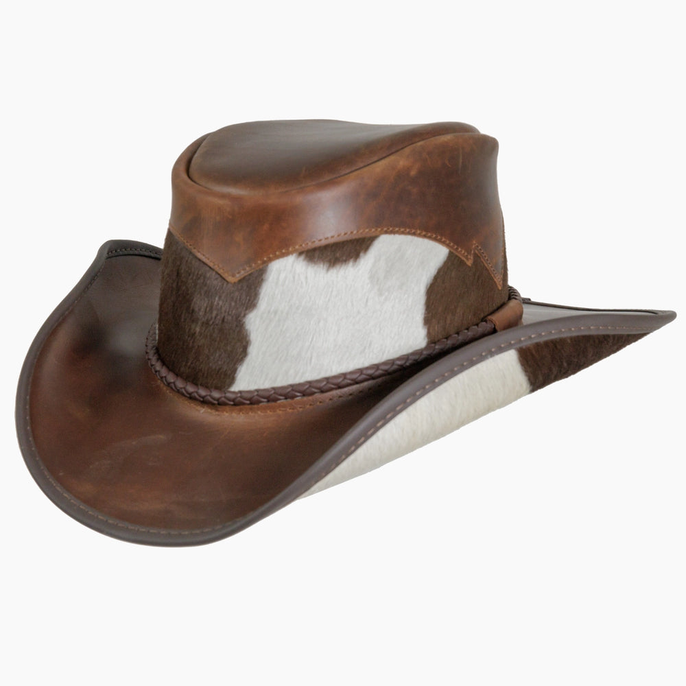 American hat makers Pinto | Leather Cowboy Hat with Calf Accents