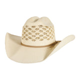American hat makers Cal |  Vented Crown Woven Bangora Straw Cowboy Hat