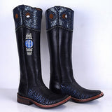 De Niro Western boots buckaroo blue