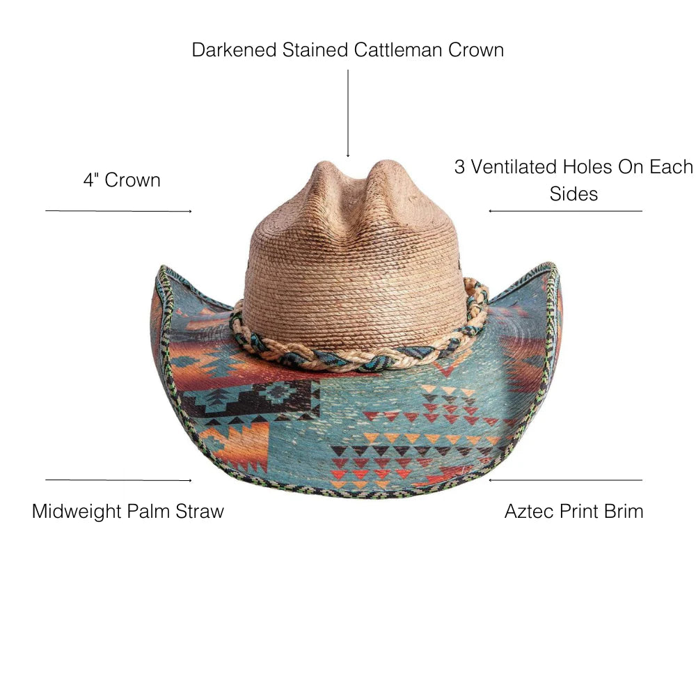 American hat makers Cassius | Womens Straw Cowgirl Hat