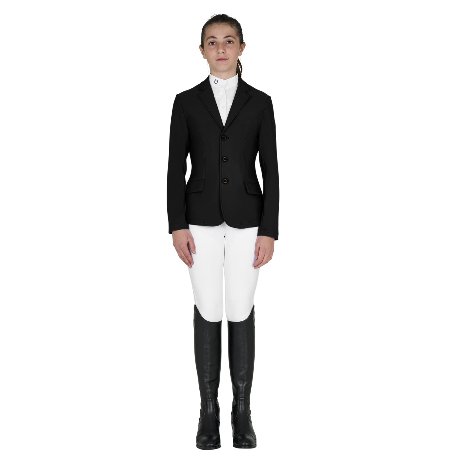 Equestro women's competition jacket with embossed logo
