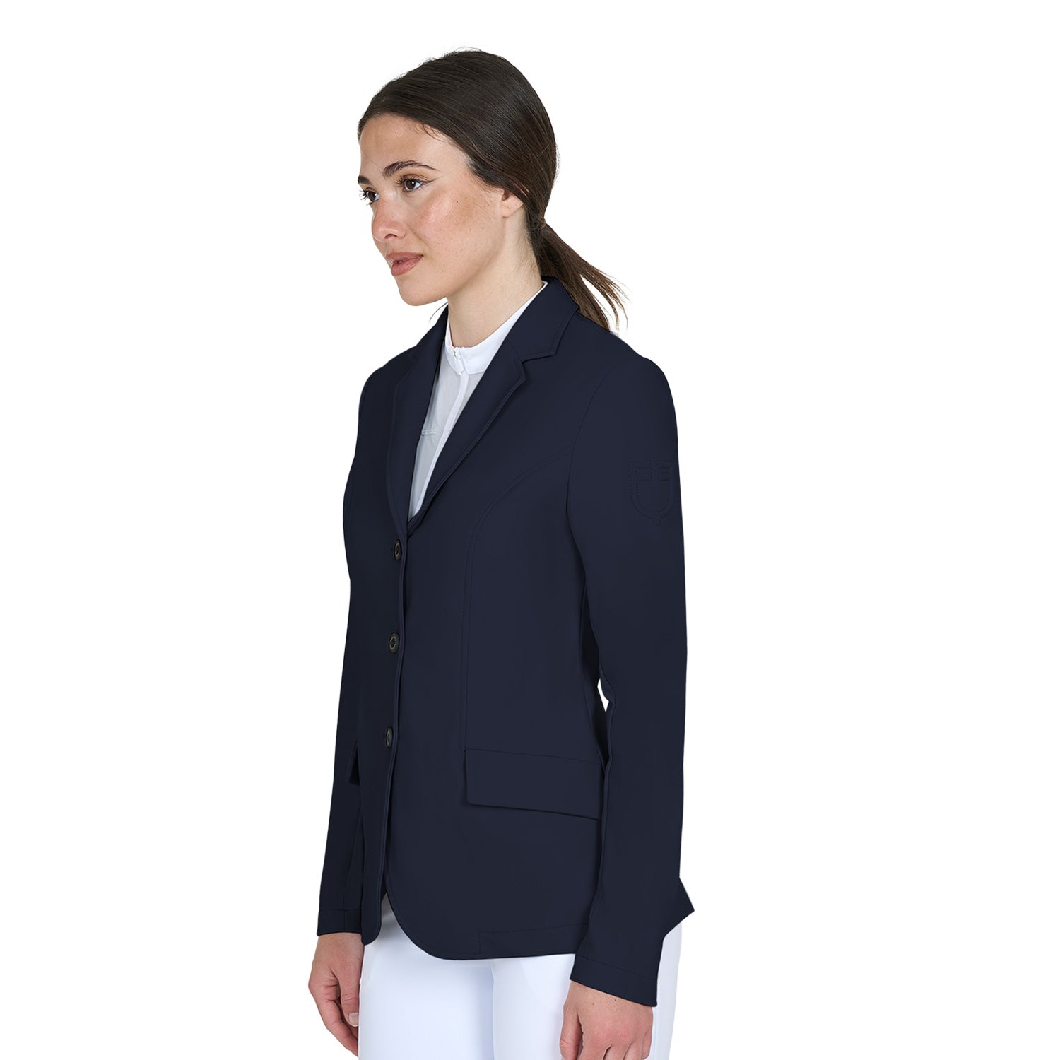 Equestro women's competition jacket with embossed logo