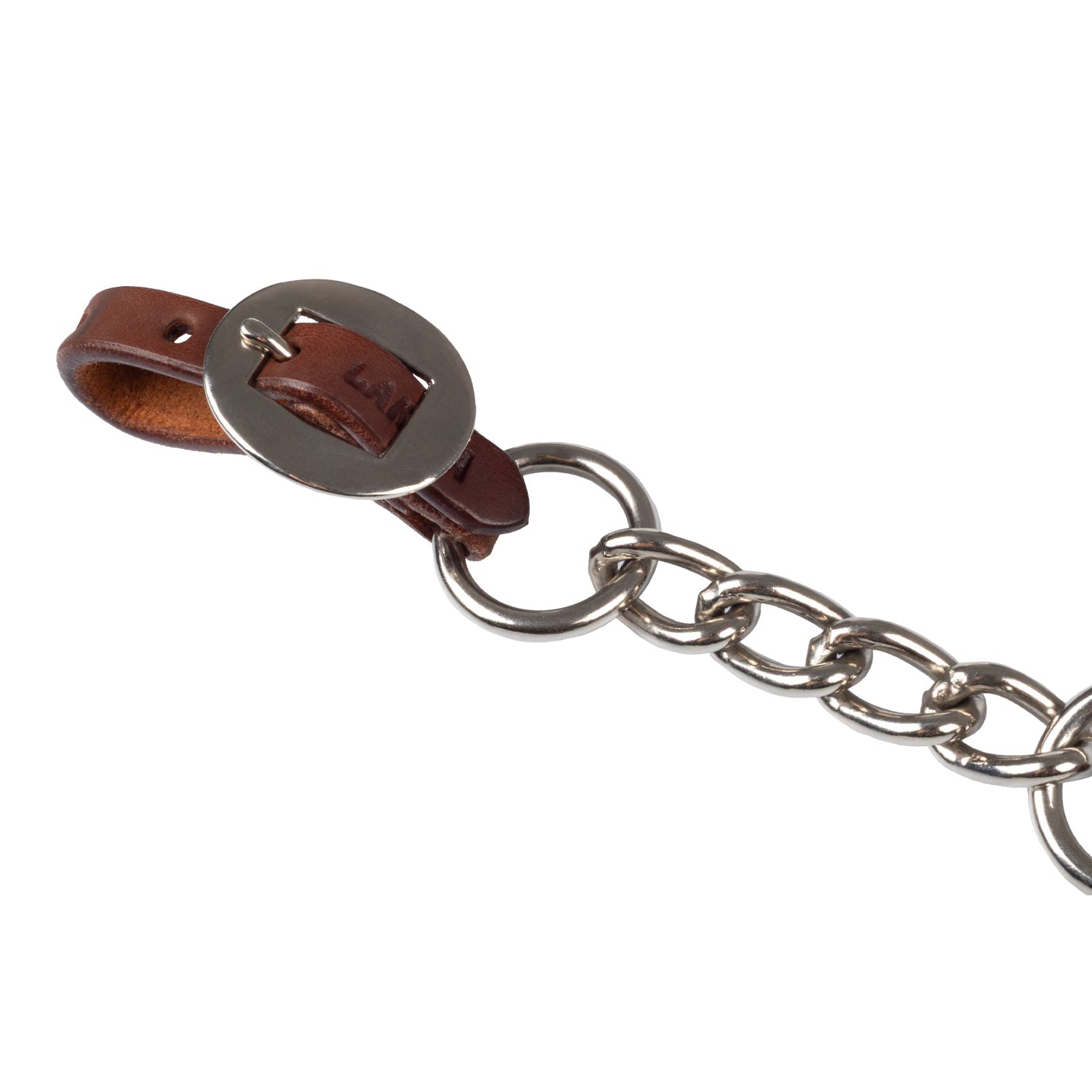 Lakota curb strap nickle fitting