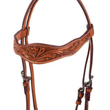 McBryan western headstall flower tooling MBH01002