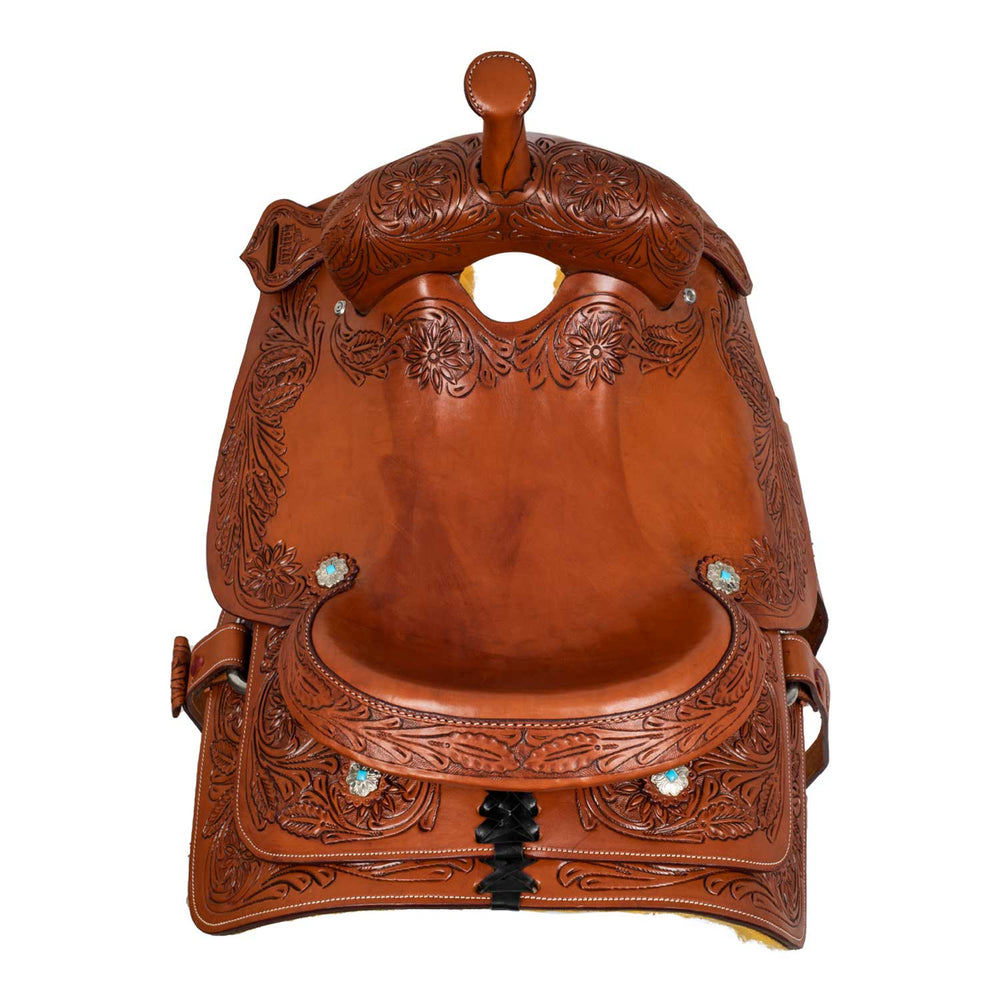 McBryan team penning western wade saddle flower tooling MBH08002