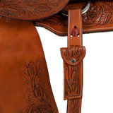 McBryan team penning western wade saddle flower tooling MBH08002