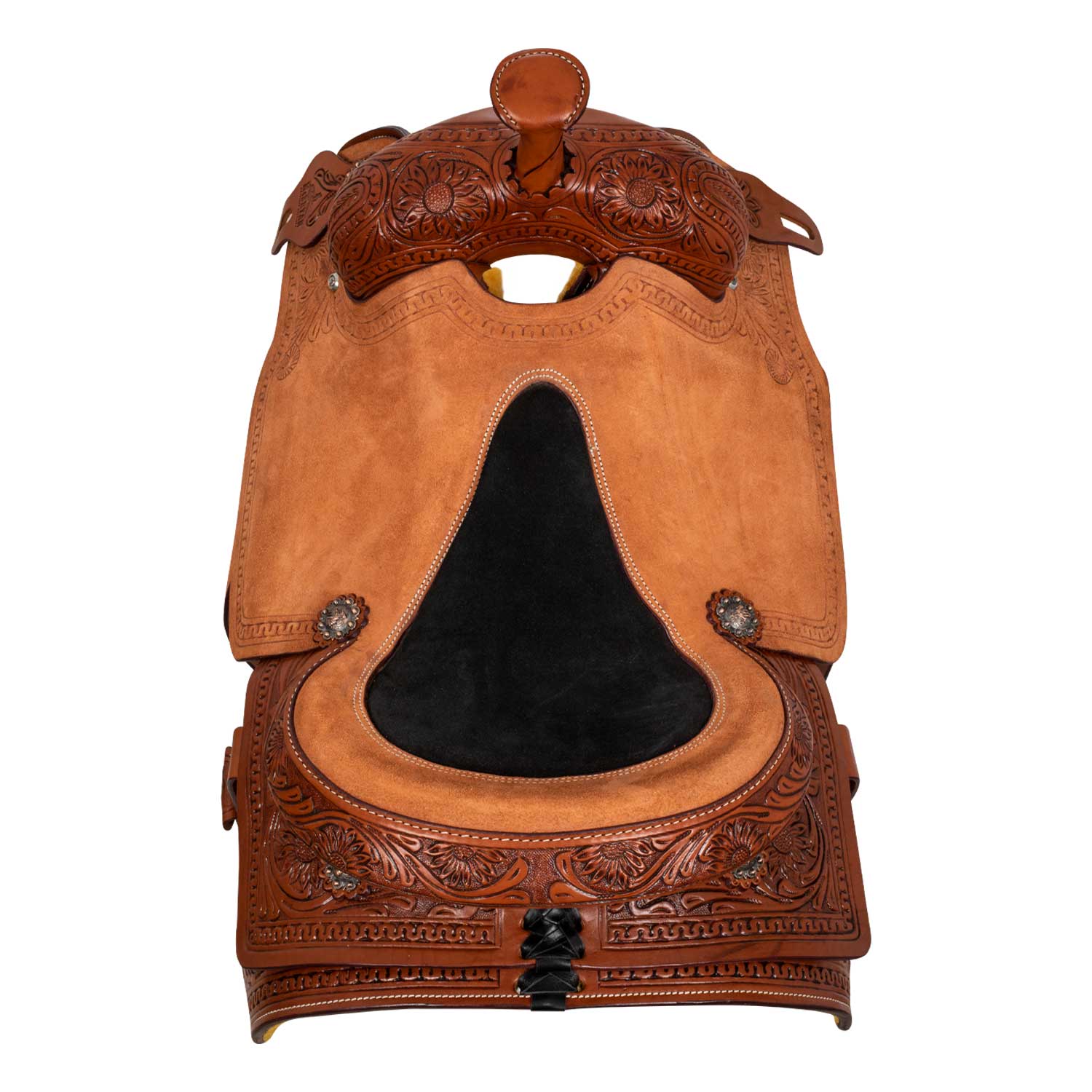 McBryan working ranch saddle with rainbow MBH08010