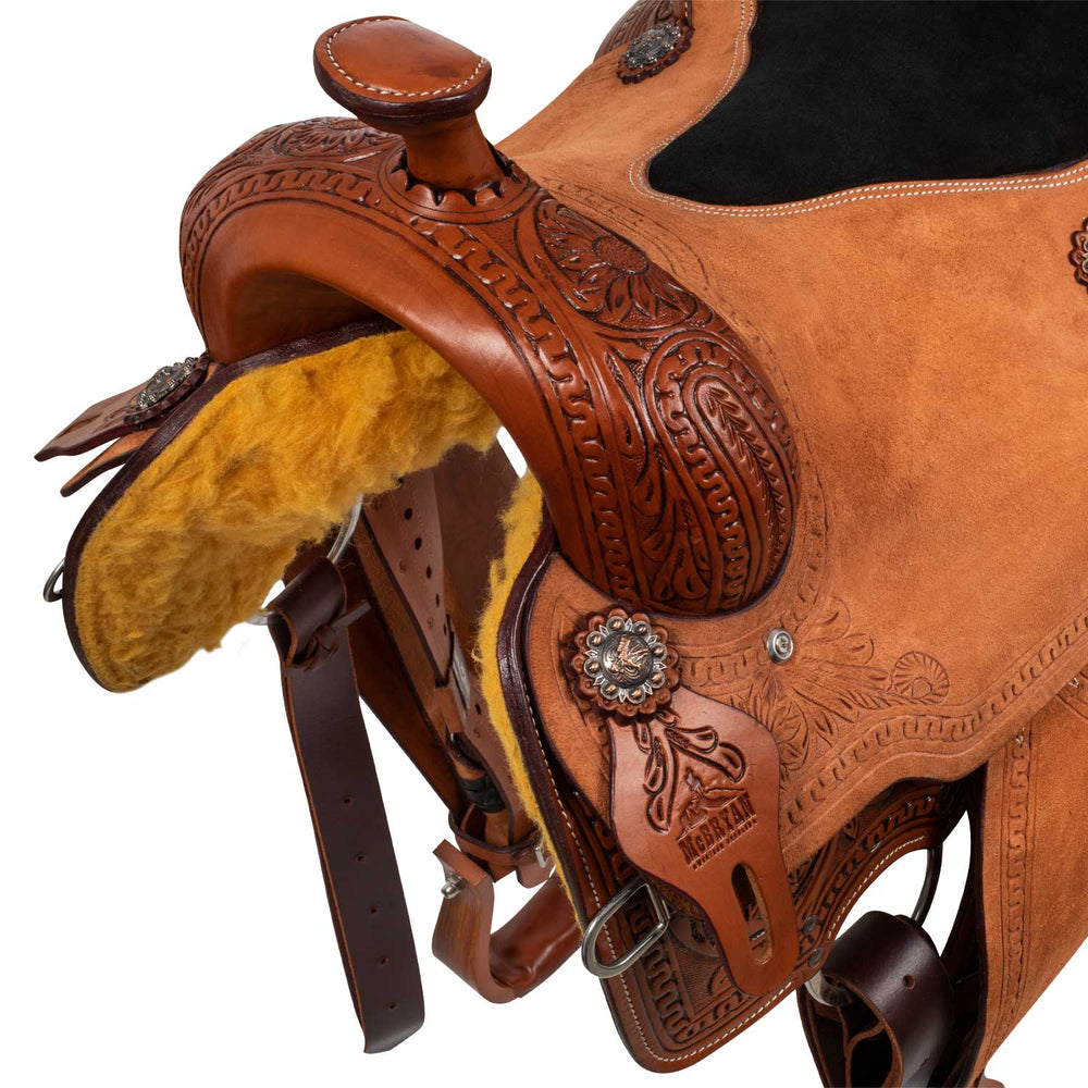 McBryan working ranch saddle with rainbow MBH08010