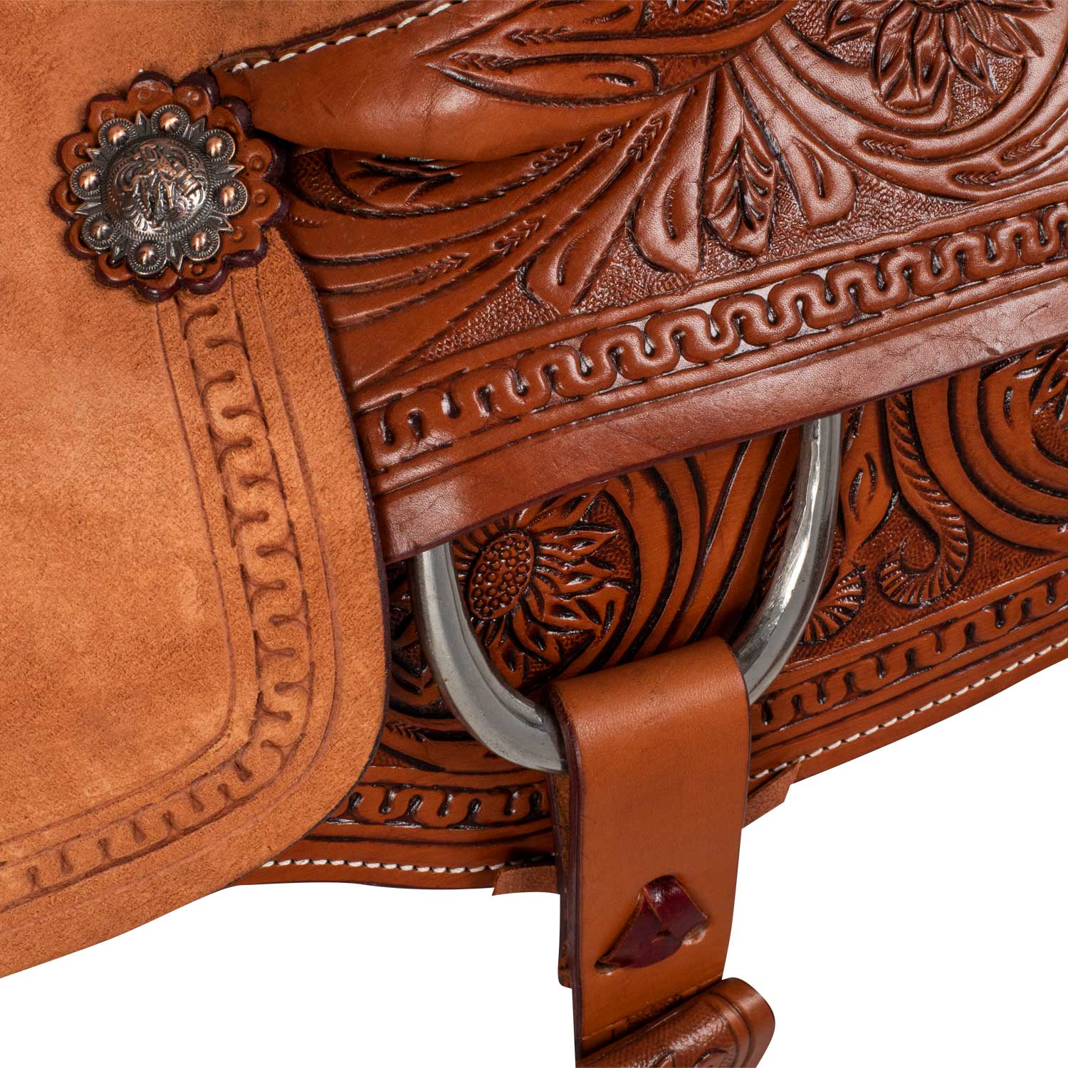 McBryan working ranch saddle with rainbow MBH08010
