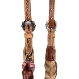 Pool's one ear bridle with braided leather decorations
