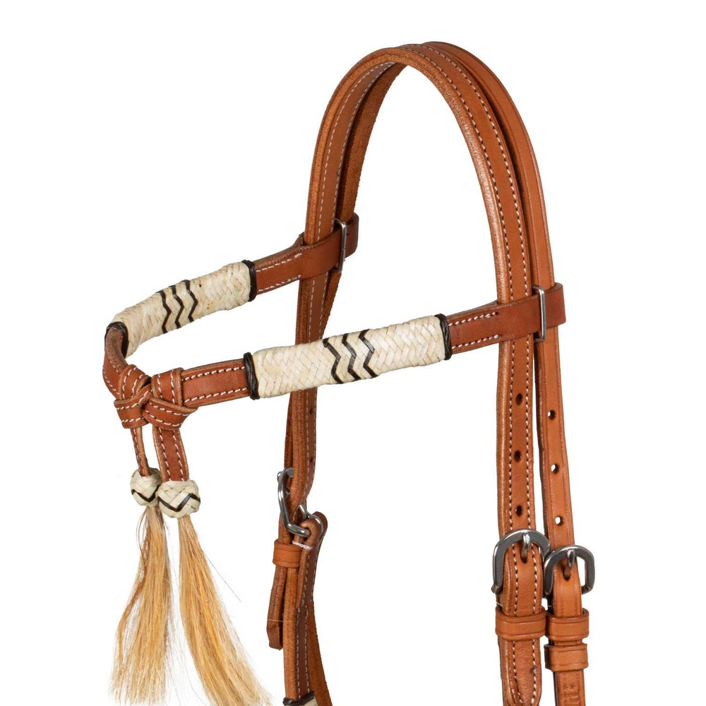 Pool's bosal bridle with horsehair reins