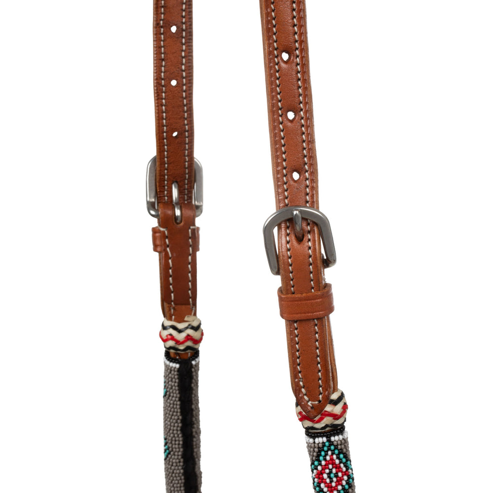 Pool's sand pearls bosal set with cotoon mecate reins