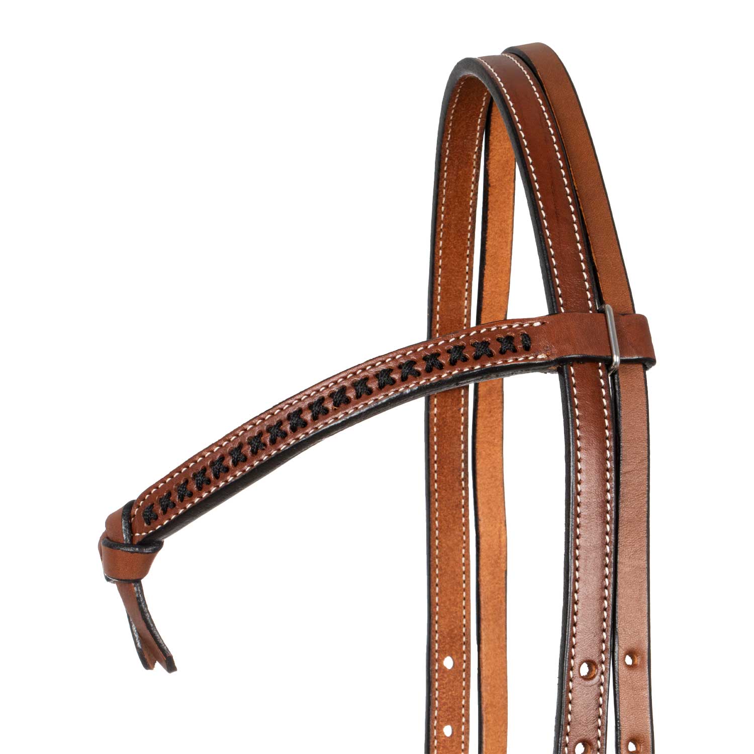 Pool's futurity western bridle with braided browband