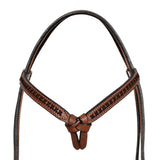 Pool's futurity western bridle with braided browband