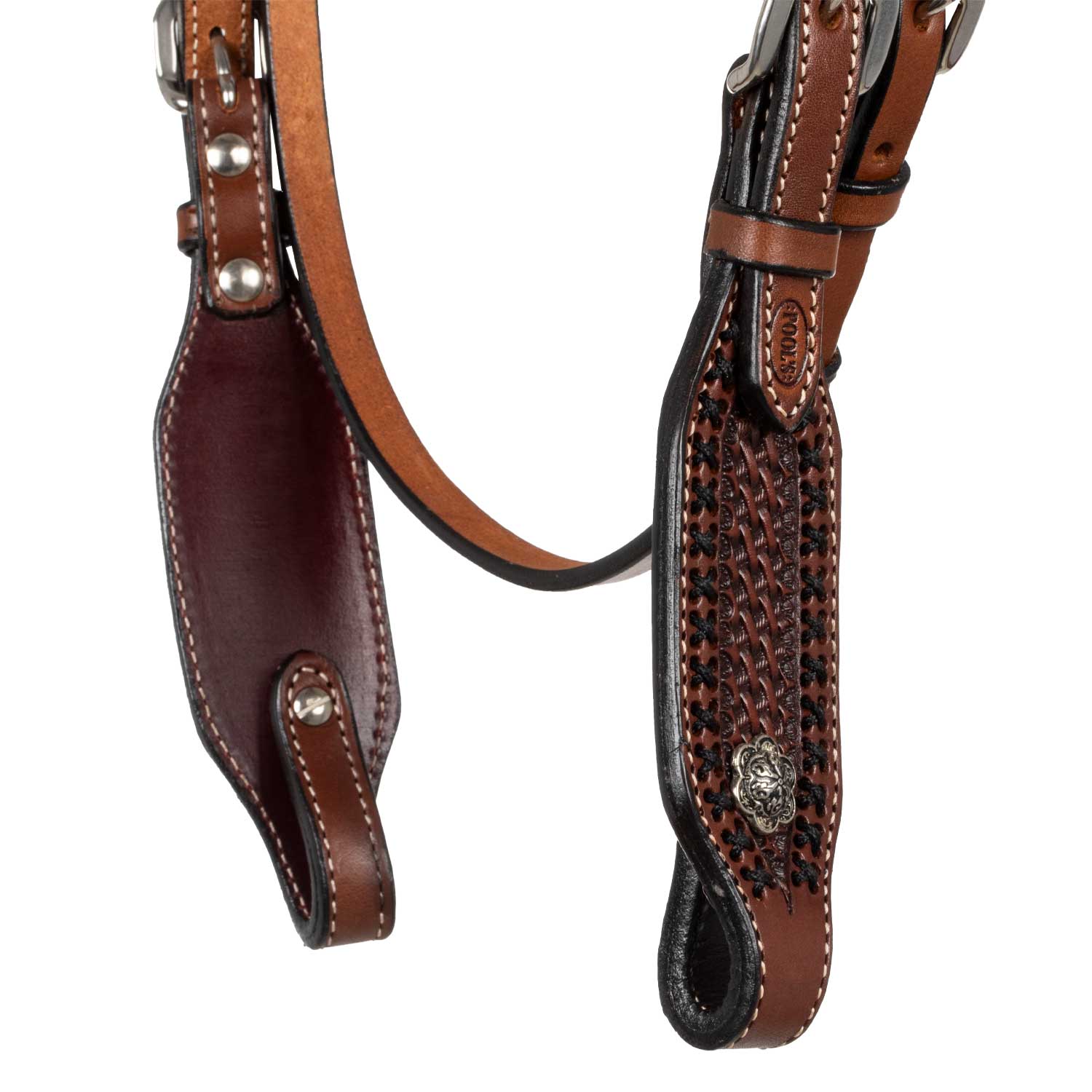 Pool's western bridle with wide browband