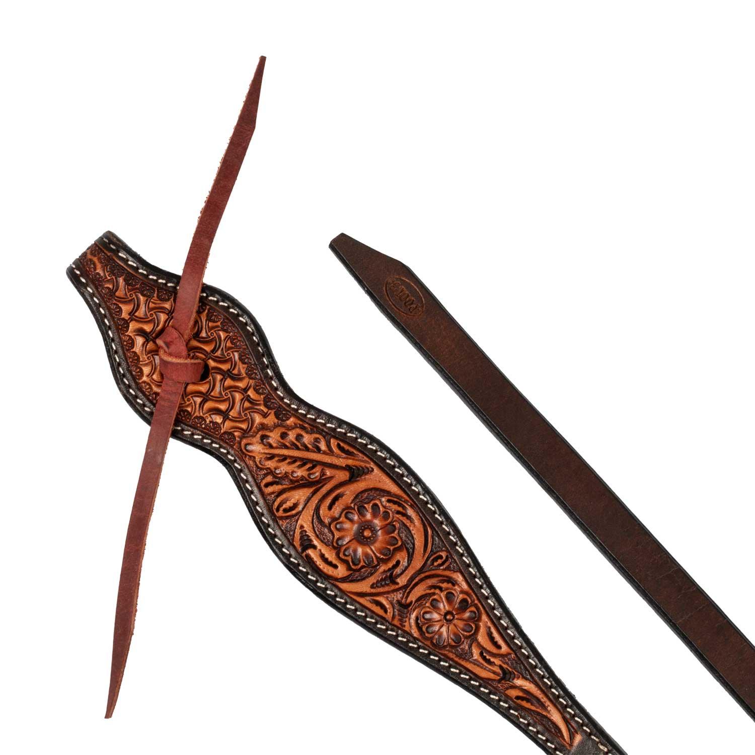 Pool's western reins floral tooling