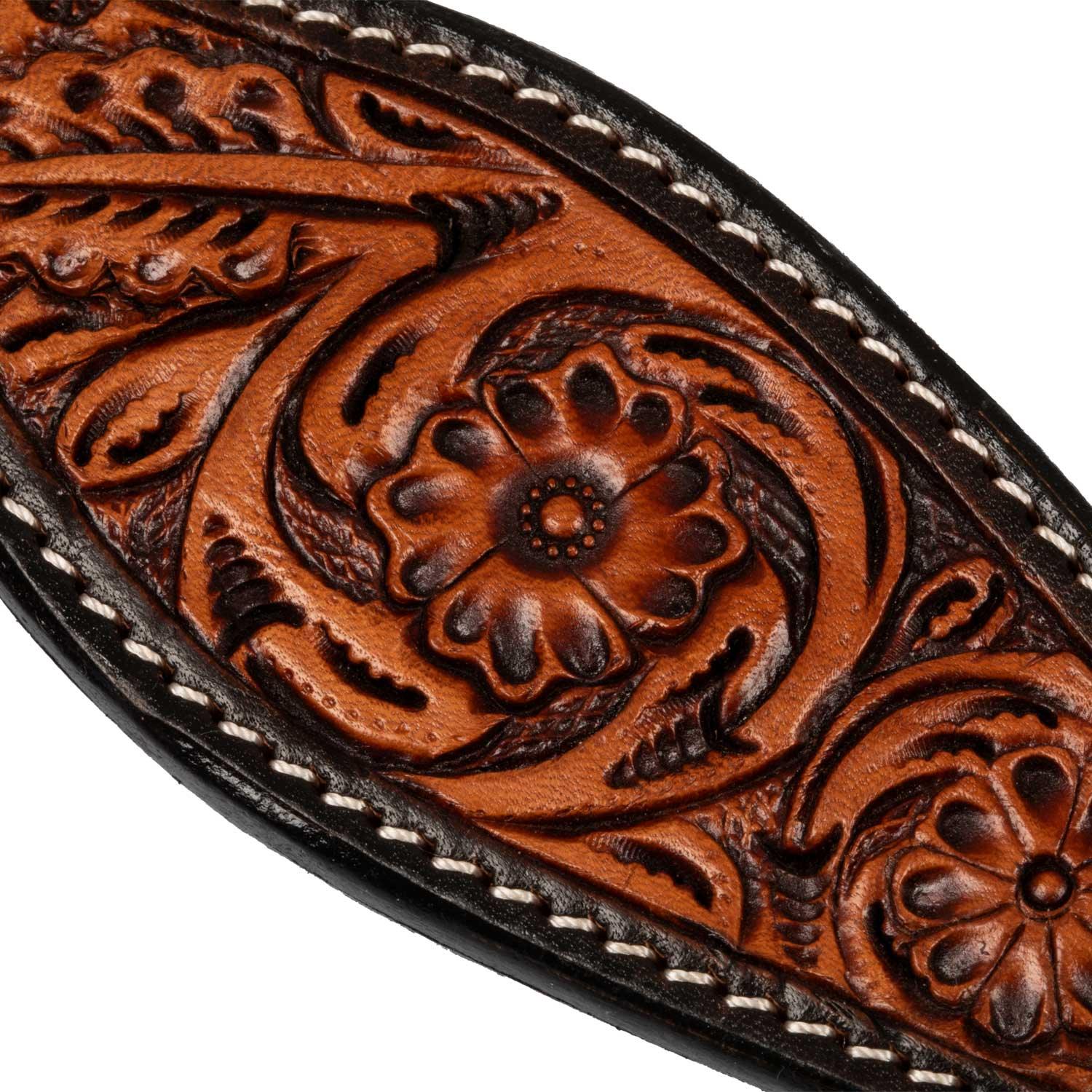 Pool's western reins floral tooling