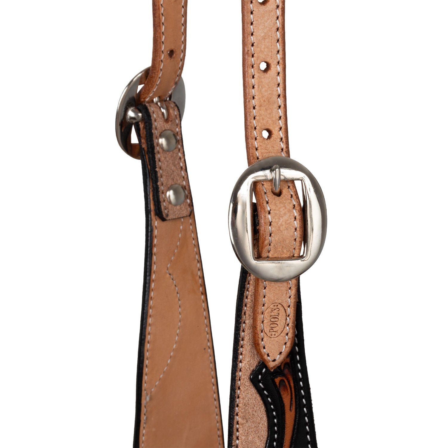 Pool's western one ear bridle dark floral tooling