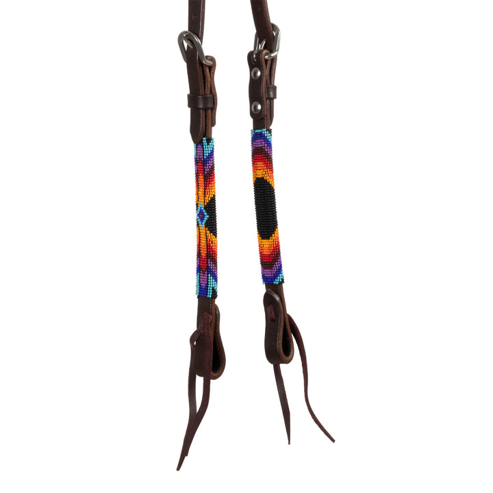 Pool'sserape beaded oiled western one ear bridle