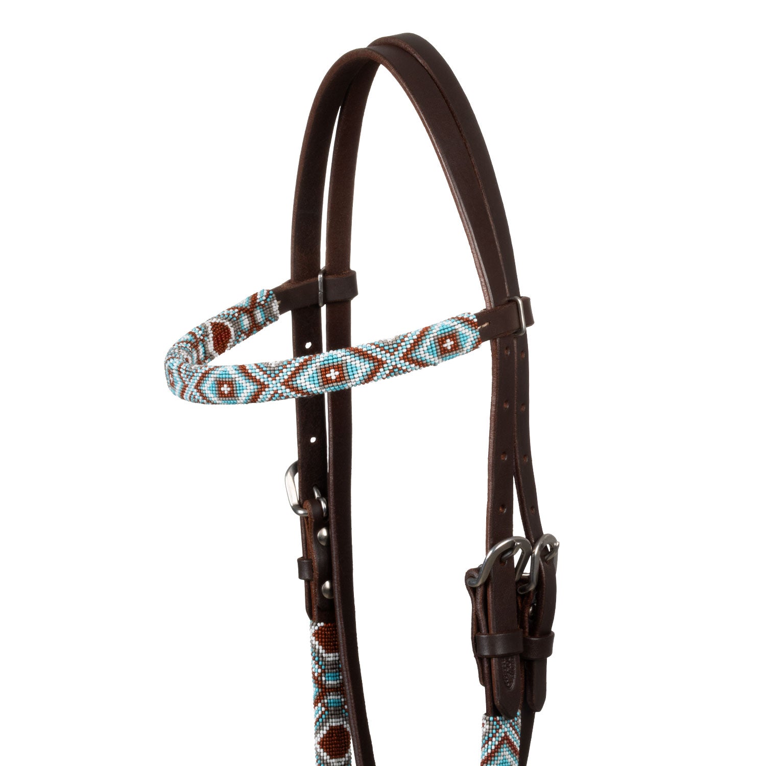 Pool's diamonds beaded oiled western bridle