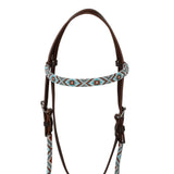 Pool's diamonds beaded oiled western bridle