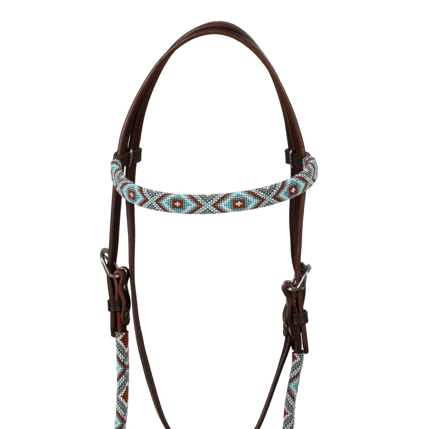 Pool's diamonds beaded oiled western bridle