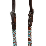 Pool's diamonds beaded oiled western one ear bridle