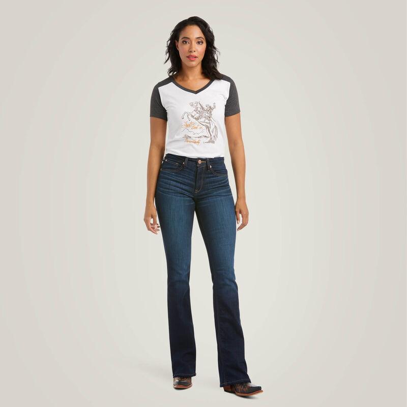 Ariat R.E.A.L. high rise ballary boot cut jean for ladies - HorseworldEU