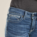 Ariat R.E.AL. Mid rise stretch icon stackable straight leg jean for ladies - HorseworldEU