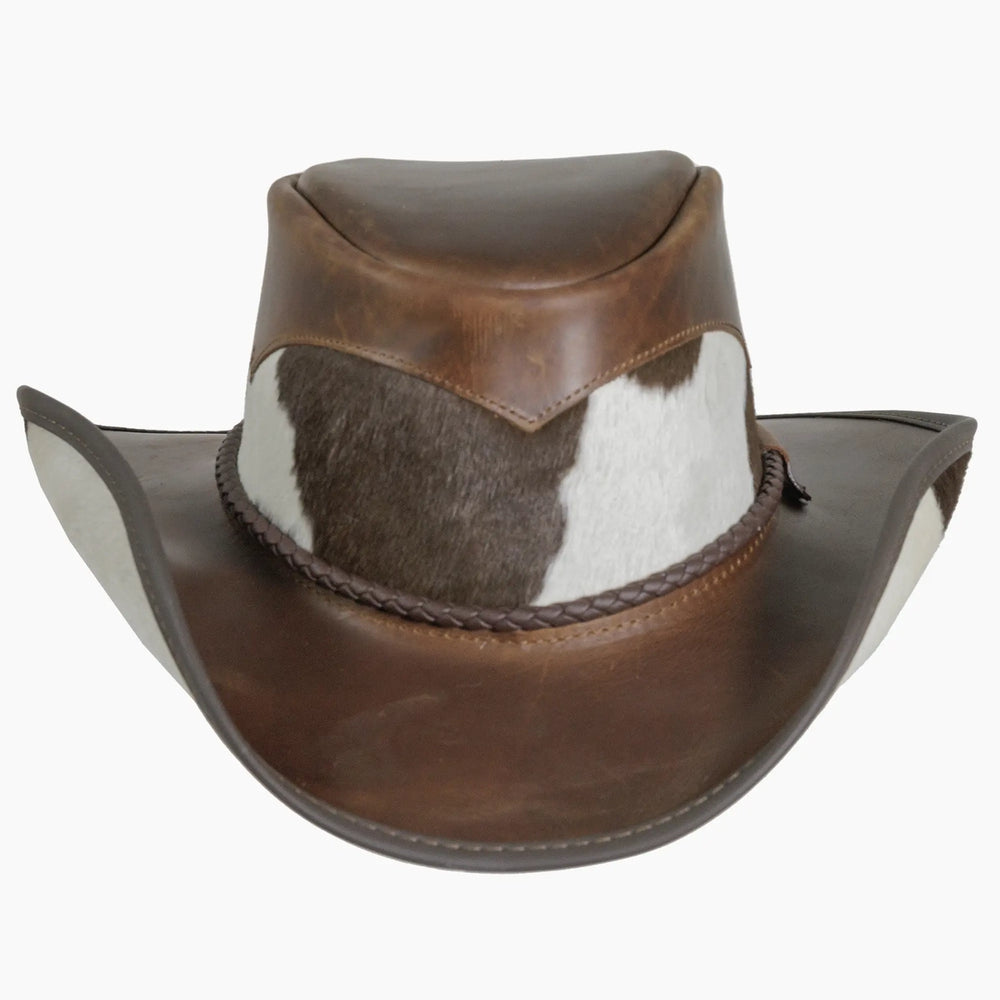 American hat makers Pinto | Leather Cowboy Hat with Calf Accents