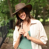 American hat makers Crusher | Crushable Leather Outback Hat