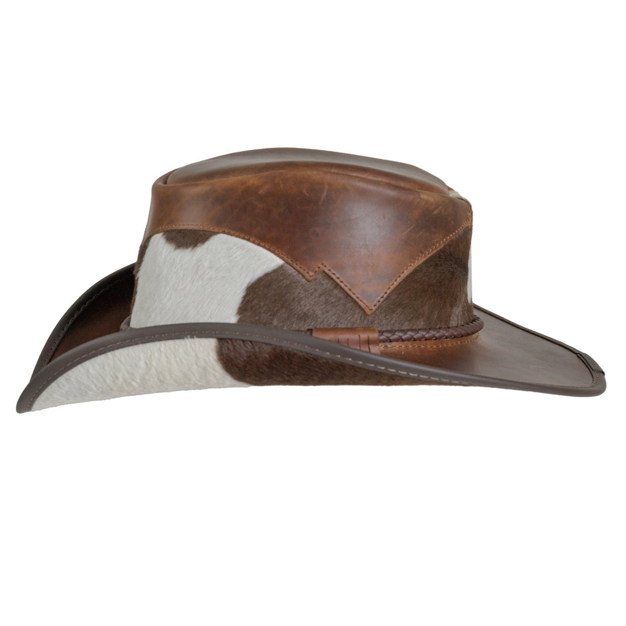 American hat makers Pinto | Leather Cowboy Hat with Calf Accents