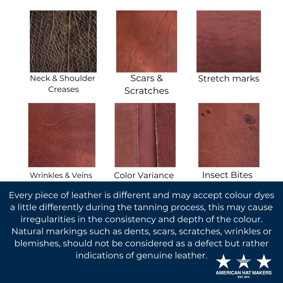 American hat makers Pinto | Leather Cowboy Hat with Calf Accents