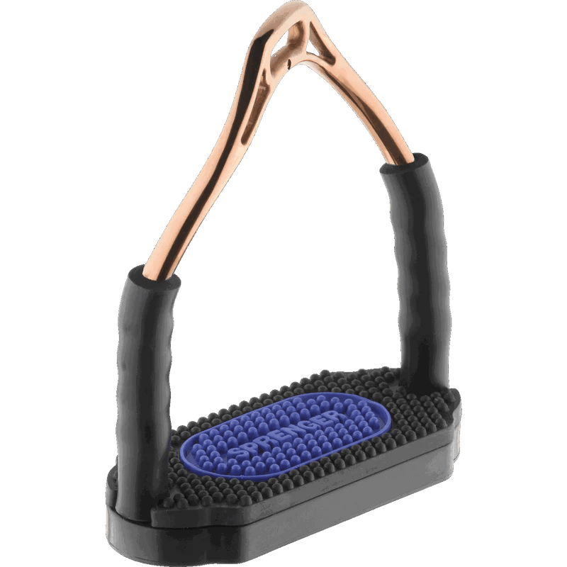 Herm. Sprenger Bow balance stirrups, stainless steel, bronze, 12 cm - HorseworldEU