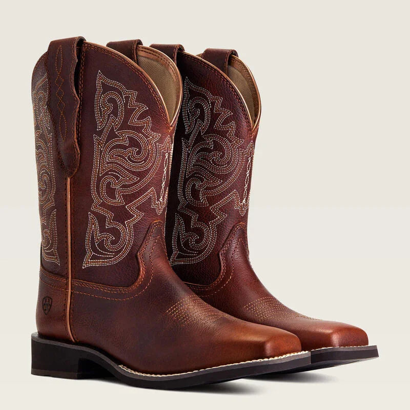 Ariat delilah stretchfit wide square toe western boot for ladies